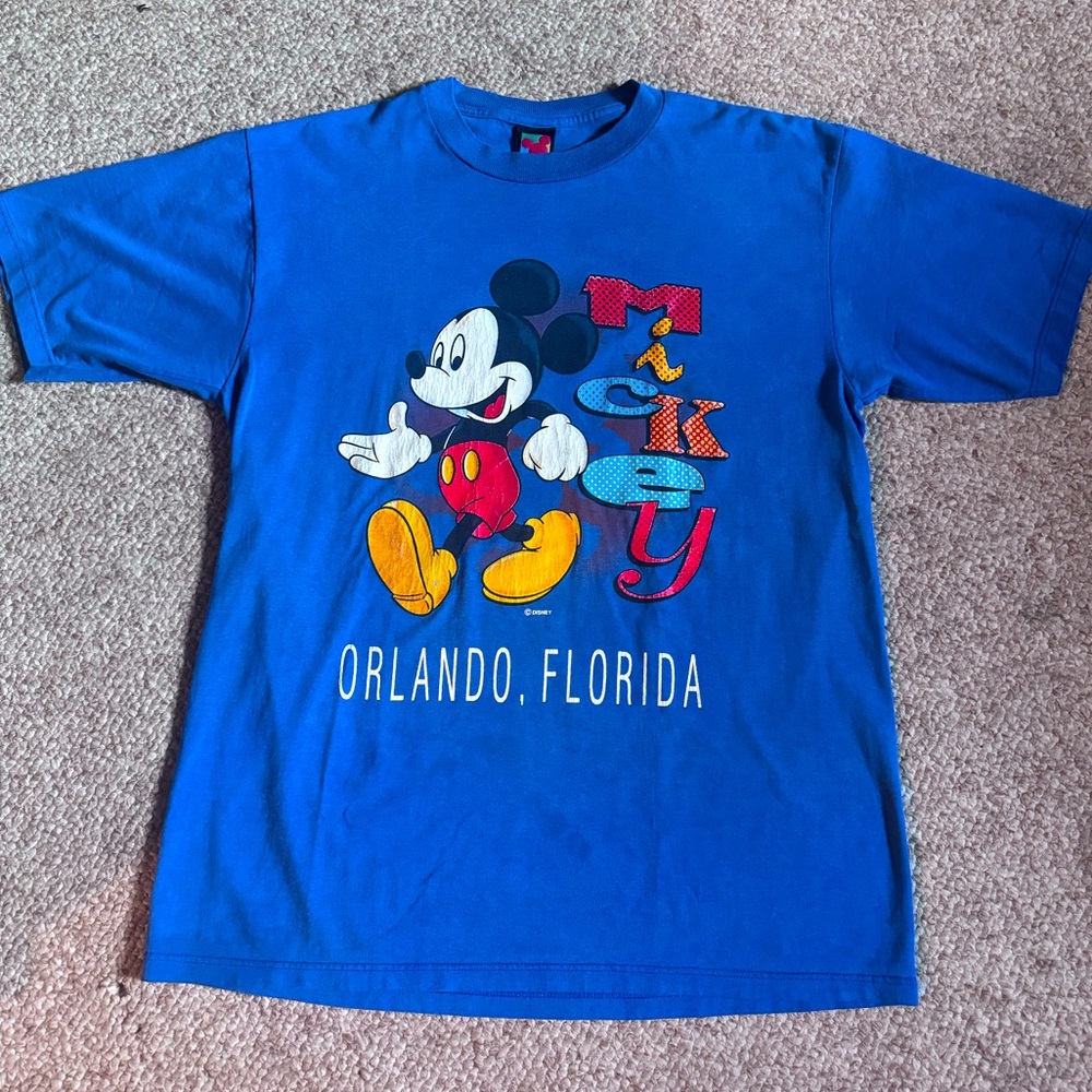 VINTAGE 90s Mickey Mouse Orlando Florida t shirt large